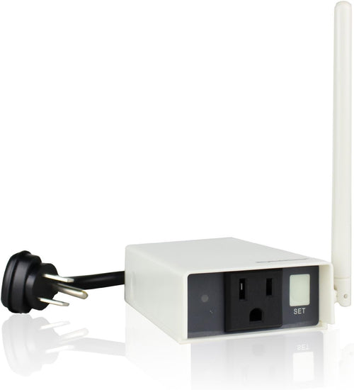 SkylinkHome PA-318 Plug-In Indoor & Outdoor Electrical Plug Outlet Remote Controllable Switch Receiver for Wireless Home Automation Lighting Appliance Christmas Holiday Electronics Control, Off White