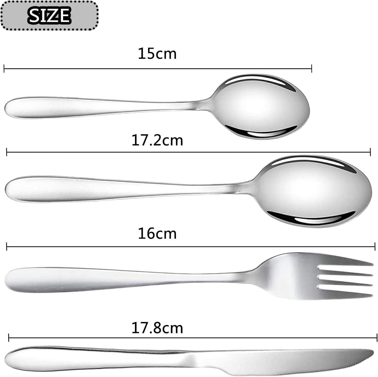 Portable Cutlery Set, Stainless Steel Flatware with Pouch Bag Camping Utensil Set for Outdoor Travel Picnic Office School Camping (Black)