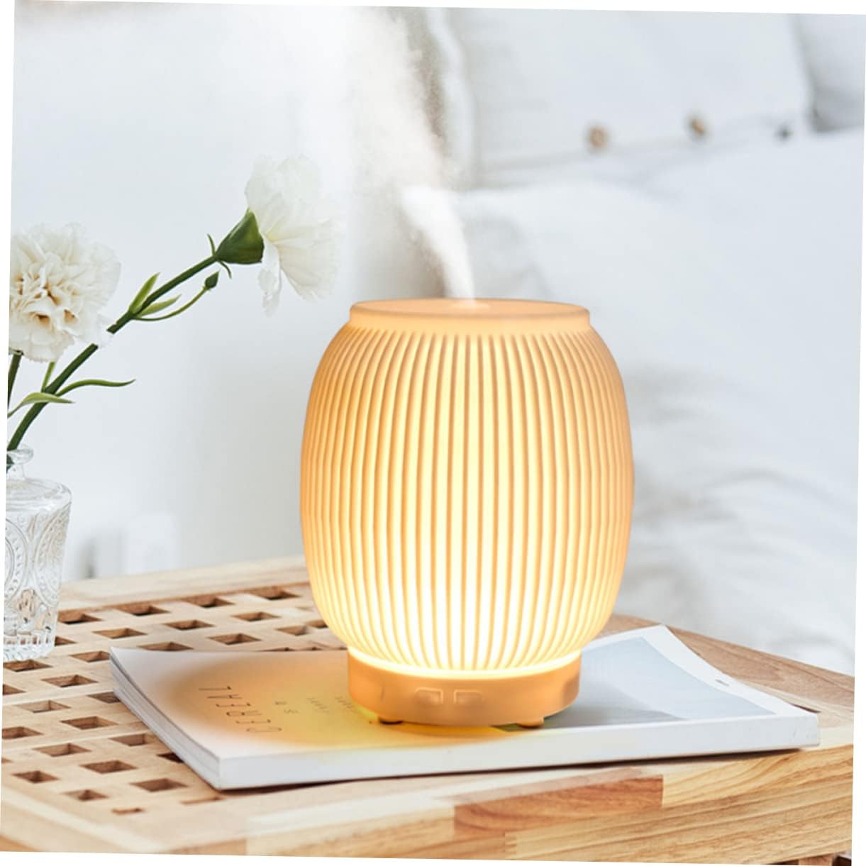 ULDIGI USB Aroma Diffuser with Light Desktop Air Humidifier for Home Office Elegant Design with Remote Control for Aromatherapy Decoration