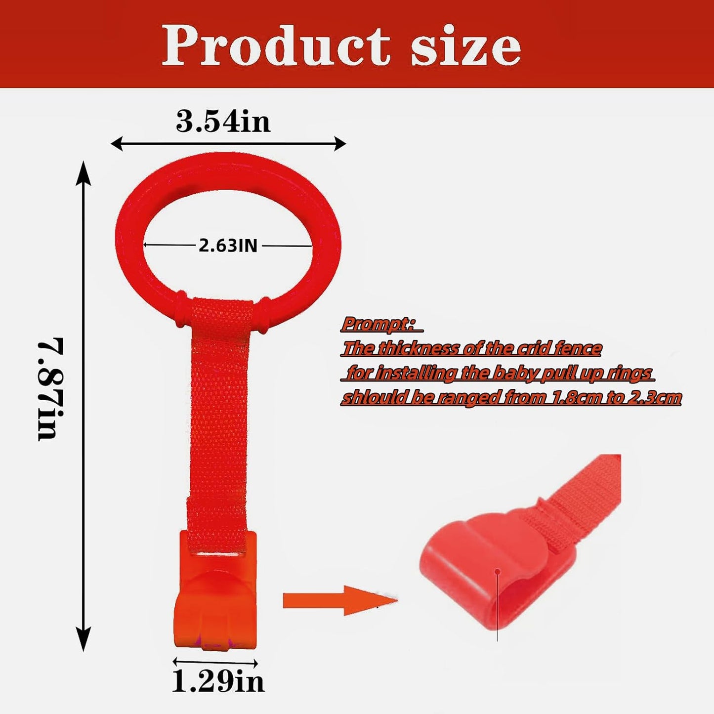 Baby Pull up Ring for Playpen and Crib - Toddler Walking Assistant, Standing Rings for Play Pen