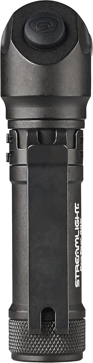 Streamlight ProTac 90X Right Angle Multi-Fuel Tactical Flashlight with Two CR123A Lithium Batteries and Holster, Black