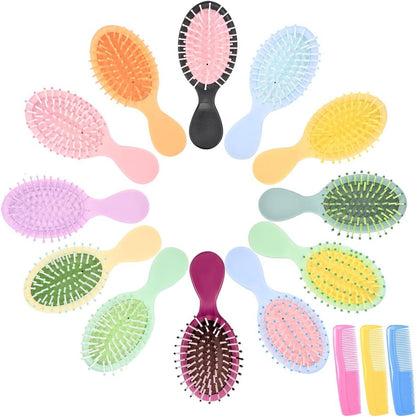 15 Pack Mini Wet Hair Brush Mini Detangling Brush for Wet & Dry Hair, Compact Travel Hairbrush for Teens & Adults, Perfect for Bridesmaid Gifts, Party Favors