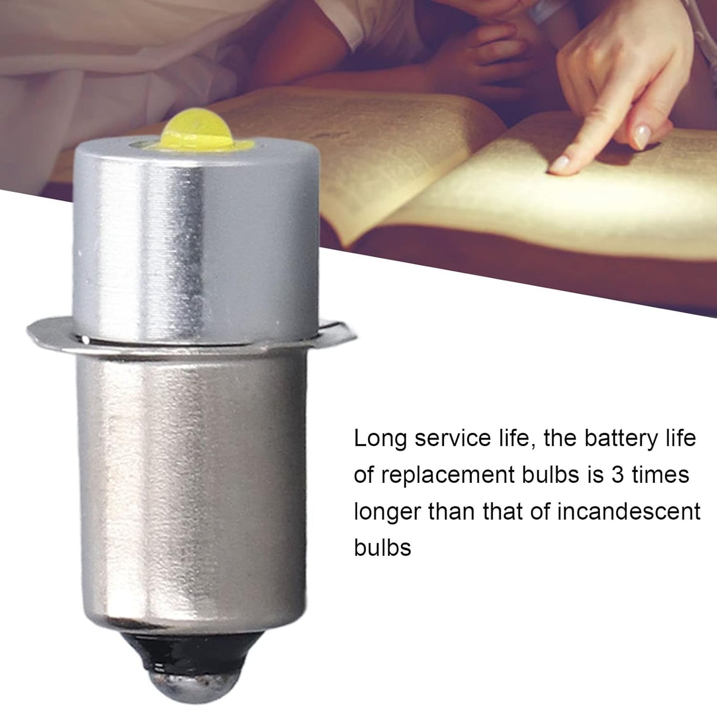 Lampadina per Torcia Lampadina di Ricambio per Torcia Lampadina a Led in Lega di Alluminio Lampadina Ad Alta luminosità Luce Bianca 4.5V 3W Lampadina di Ricambio per Torcia a