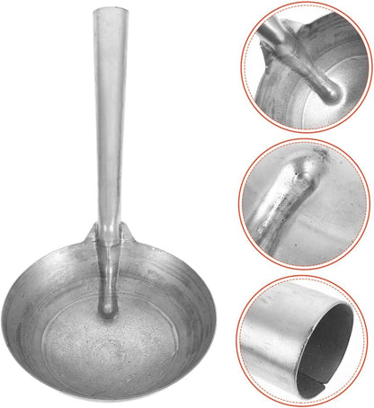 Totority Iron Ladle Spoon for Feeding and Watering Heavy Duty Horse Feed Scoop for Livestock Durable Iron