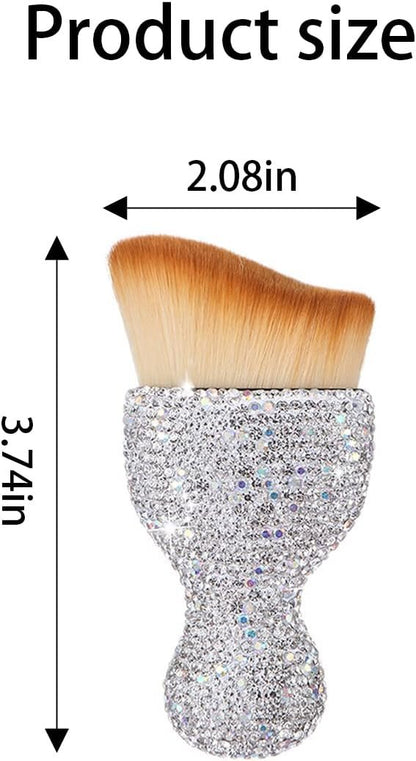 zipelo Auto Interior Dust Brush, Car Detailing Cleaning Brush with Diamond, Bling Handle Soft Bristles Dusting Tool, Scratch Free Dirt Clean Brushes for Vehicle Dashboard, Air Conditioner Vent (White)