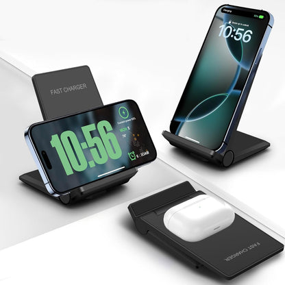 Wireless Charger for iPhone Galaxy Pixel Wireless Charging Stand for iPhone 16 15 14 13 12 11 Series,Samsung Galaxy S24 S23 S21 S20 Ultra Plus Note 20 Galaxy Buds 3 Pro,Pixel 9 8 7 Pro Pixel Buds