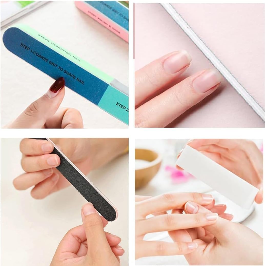 Leanockesa 14 Pcs Nail Care Tool Kit, Nail Buffer Block, Cuticle Nippers, Cuticle Trimmer, Cuticle Pusher, Nail Tools, Nail Kit, Pedicure & Manicure Kit