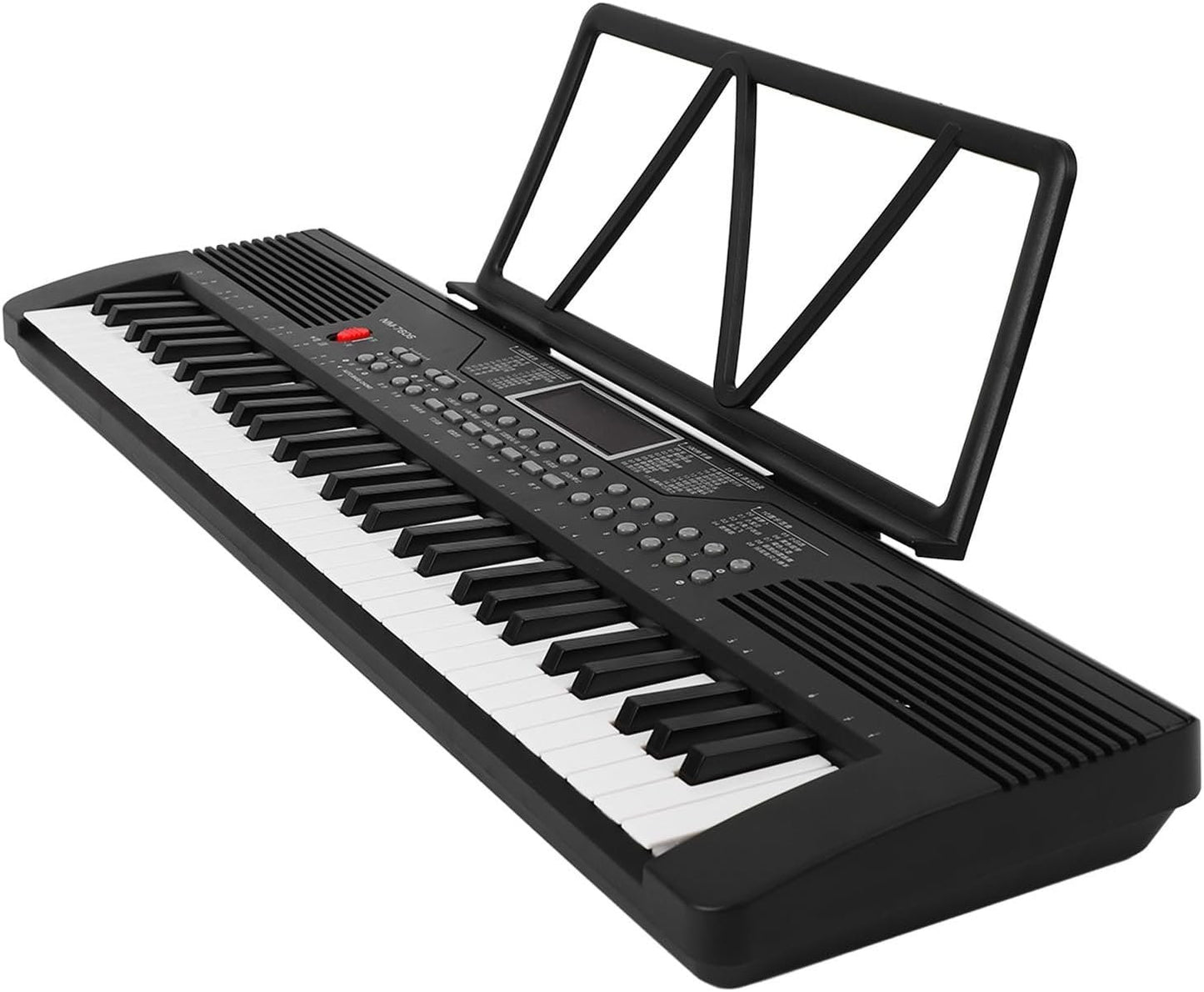 61 tasti per pianoforte per tastiera, pianoforte digitale elettronico portatile con supporto per foglio microfono per altoparlanti incorporato e cavo di ricarica USB mini