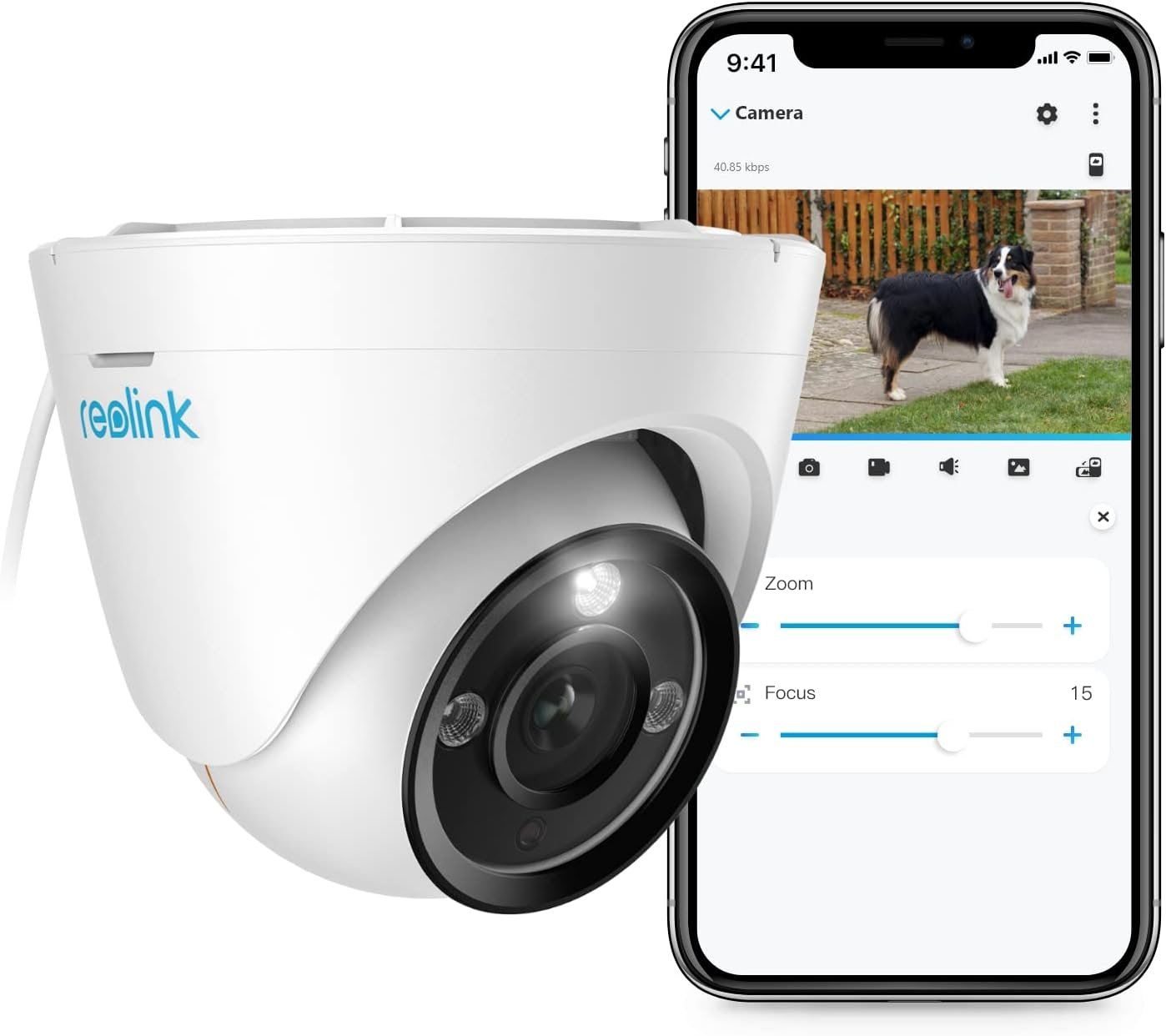 REOLINK 4K Security Camera Outdoor System, Home IP PoE Cam with 3X Optical Zoom & 25FPS, Color Night Vision, Human/Vehicle/Pet Detection, Two-Way Talk, Up to 256GB SD Card, RLC-833A