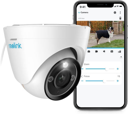 REOLINK 4K Security Camera Outdoor System, Home IP PoE Cam with 3X Optical Zoom & 25FPS, Color Night Vision, Human/Vehicle/Pet Detection, Two-Way Talk, Up to 256GB SD Card, RLC-833A