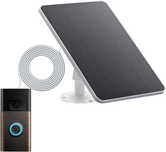 Solar Charger for Ring,Video Doorbell (2nd Generation - 2020 Release) White