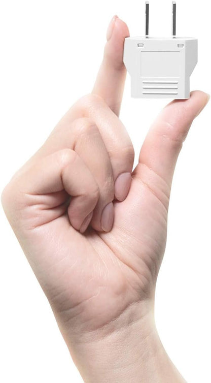 European to Canadian Plug Adapter, Unidapt Europe to USA Adapters, EU to CA Pin Converter, Travel from Europe to USA Outlet, Power Travel Adapters European to American, Canada, Mexico, Type A