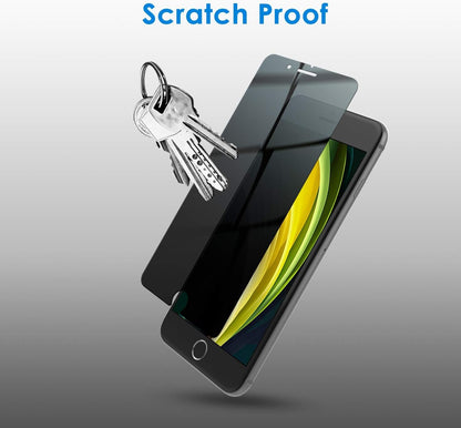 JETech Privacy Screen Protector for iPhone SE 3/2 (2022/2020 Edition), iPhone 8 and iPhone 7, Anti-Spy Tempered Glass Film, 2-Pack