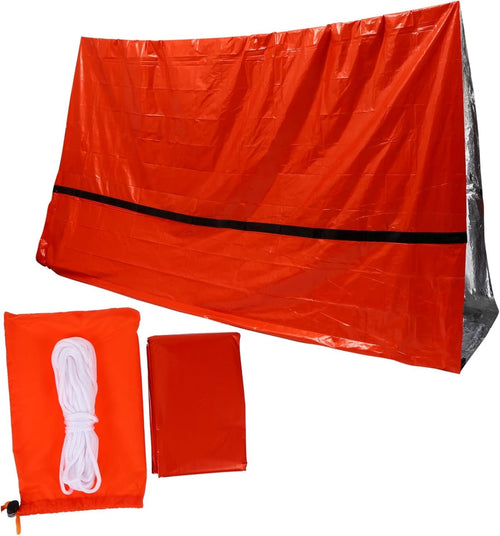 BESPORTBLE Emergency Tent Car Emergency Space Blanket Outdoor Blanket Fan Bed Pe Tear-Resistant Material Orange
