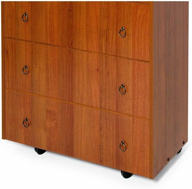 WEBMARKETPOINT Folding Orthopaedic Bed Base Cabinet Antique Walnut Colour H.100 x 85 x 36 cm