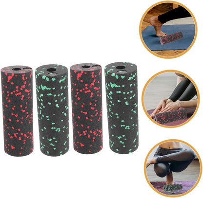 TOYANDONA 4 Pezzi Mini Colonna Yoga Per Massaggio Muscolare Colonna a Rulli Massaggiante Del Corpo Massaggio a Fornitura Yoga Leggero Epp