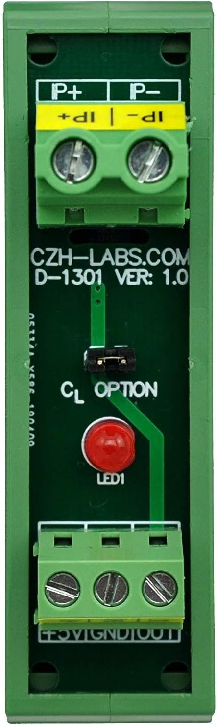 Slim DIN Rail Mount AC/DC Current Sensor Module, Based on ACS712. (+/-30Amp)