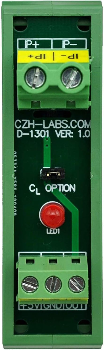 Slim DIN Rail Mount AC/DC Current Sensor Module, Based on ACS712. (+/-30Amp)