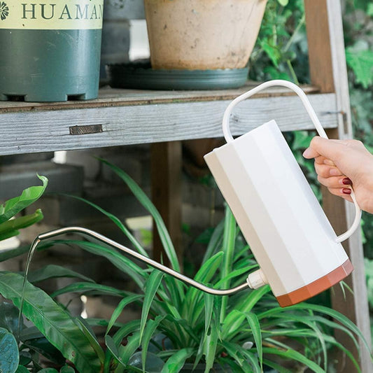 Plastic Spray Bottle Garden Succulent Watering Pot Long Mouth Plant Watering Can Pot Stainless Steel Watering Can for Houseplants Succulents Seeds ï¼ŒCleaning, Gardening, Feeding (White)
