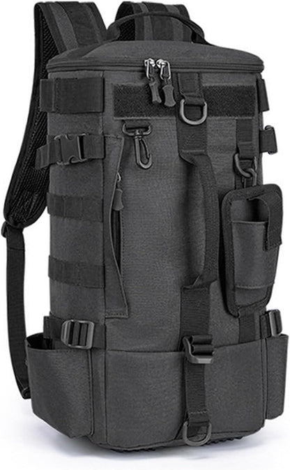 Fishing Fusion Backpack, Waterproof Survival Daypack Rod Holder, Bait Gear Storage, 21x47x13cm for Kayak Trips, Hiking, Camping, Hunting, and Weekend Adventures Motorcycle Travel