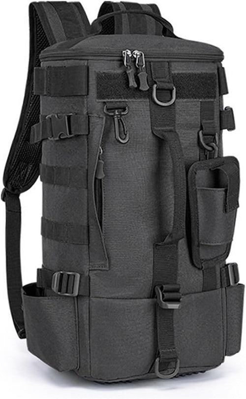 Fishing Fusion Backpack, Waterproof Survival Daypack Rod Holder, Bait Gear Storage, 21x47x13cm for Kayak Trips, Hiking, Camping, Hunting, and Weekend Adventures Motorcycle Travel