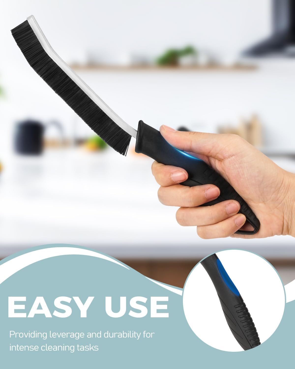 SXhyf Cleaning Brush - Hard Bristle Crevice Cleaning Brush, Multifunctional Gap Cleaning Scrub Brush, Cleaning Tools for Household Use, Home, Kitchen, Bathroom, Window, Vehicle, Faucets, Toilet, Grout