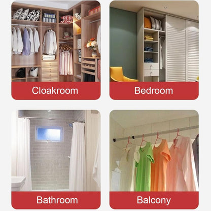 KQNM Pack of 4 Wardrobe Racks, Interior Wardrobe Accessories, Wardrobe Accessories, Chrome 19.5 x 31.6 mm