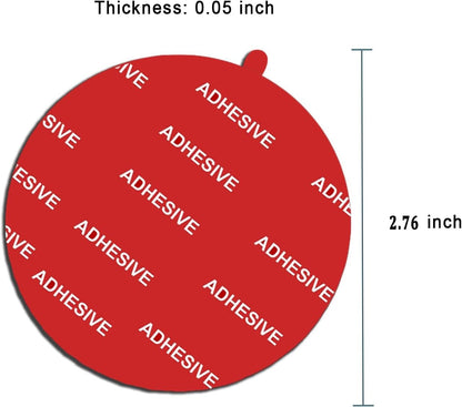 4 Pack 2.76"(70mm) Very High Bond Sticky Adhesive Replacement,Circle Double Sided Pads Gule for Dashboard/Windshield Suction Cup Phone Holder Car DVR Home Suction Hooks GPS Navigation