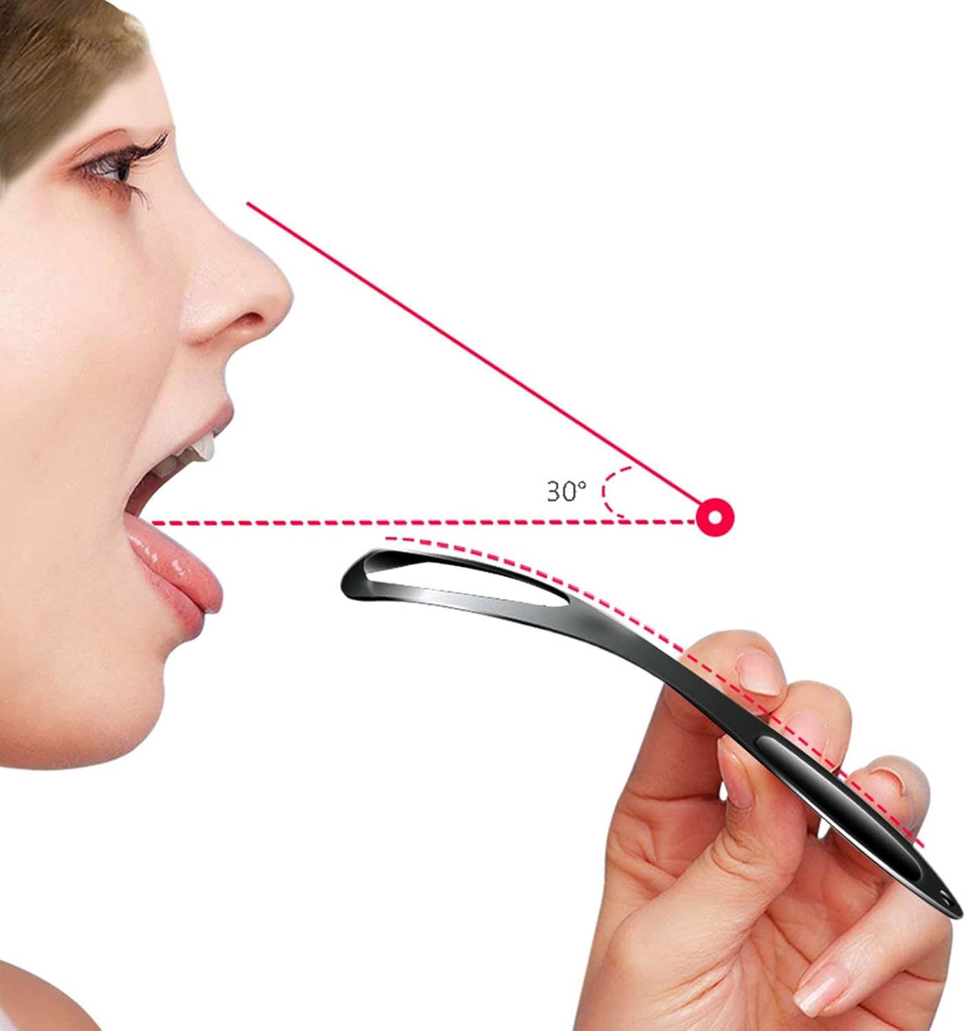 Tongue Scraper - Travel-friendly Tongue Scraper | Fan-Shaped Design Reduce Bad Breath Improve Oral Hygiene Daily Cleaning Travel-Friendly Oral Care | Stainless Steel Tongue Scraper For Family Use