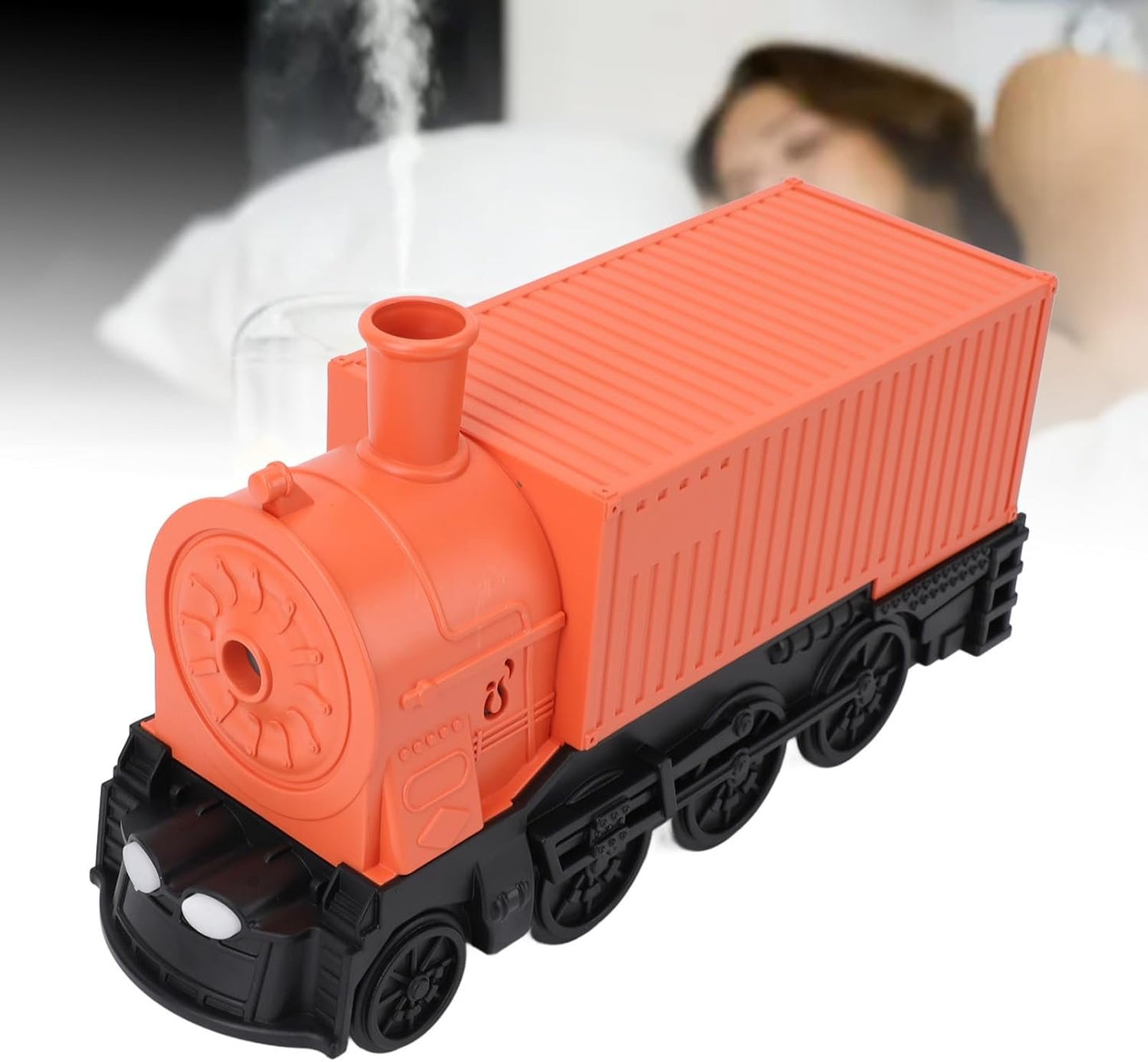 USB Essential Oil Diffuser, Train Shape Air Humidifier with Remote Control, 7 Colour Lights for Home Office Room, Fun and Delightful Decor, Aromatic Atmosphere, Moisturized Air