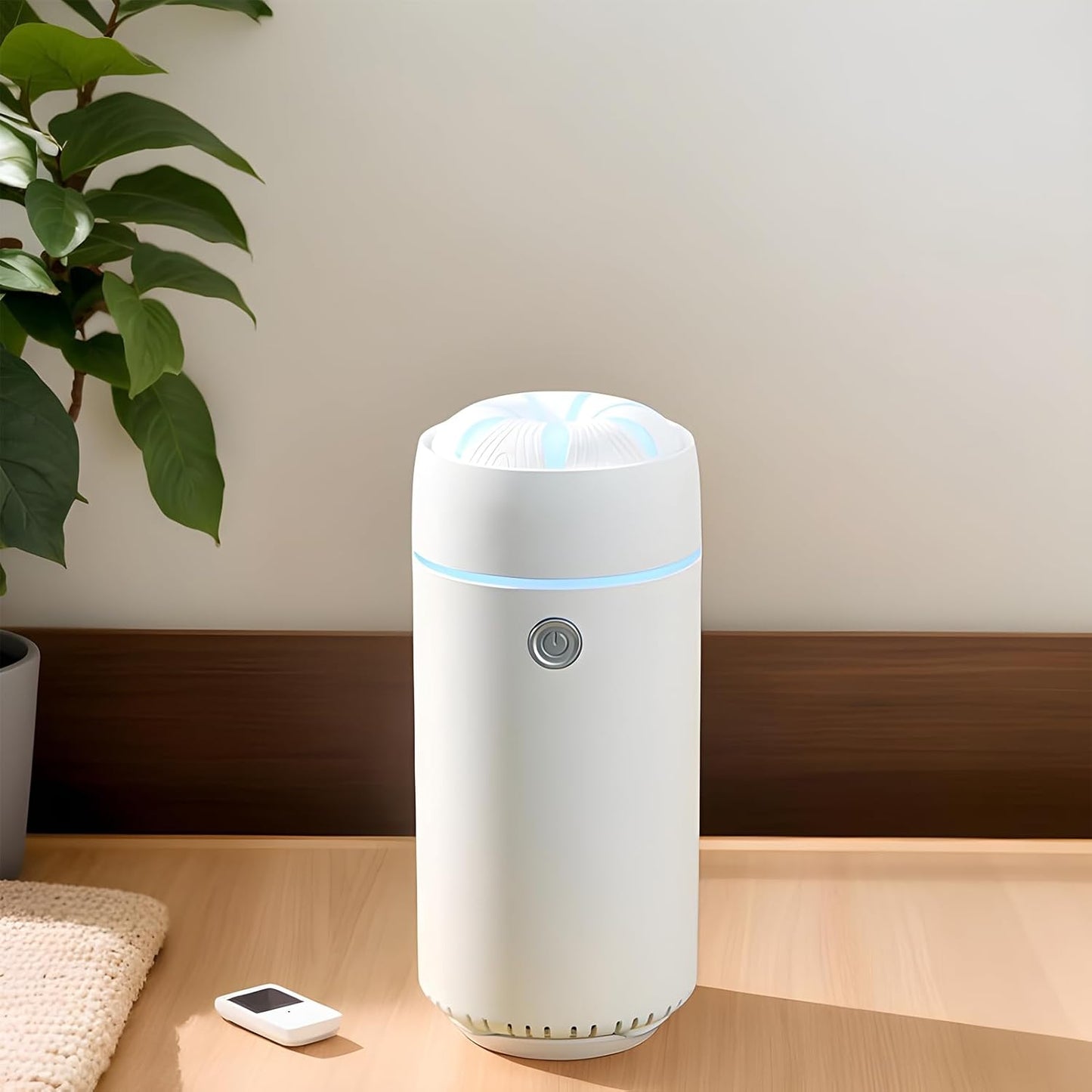 Portable Car Diffuser,Car Scent Aromatherapy Diffuser Humidifier - 7 Lights Air Purifier Adjustable Mist Output Travel Auto Freshener for Home Workplace