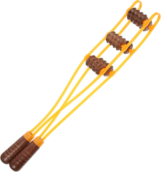 Ipetboom Estrattore Portatile Massaggi Roller Per Il Retro Di Massaggio Alla Schiena Strumento Per L'automassaggio Della Schiena Pratico Posteriore Massager Wengé