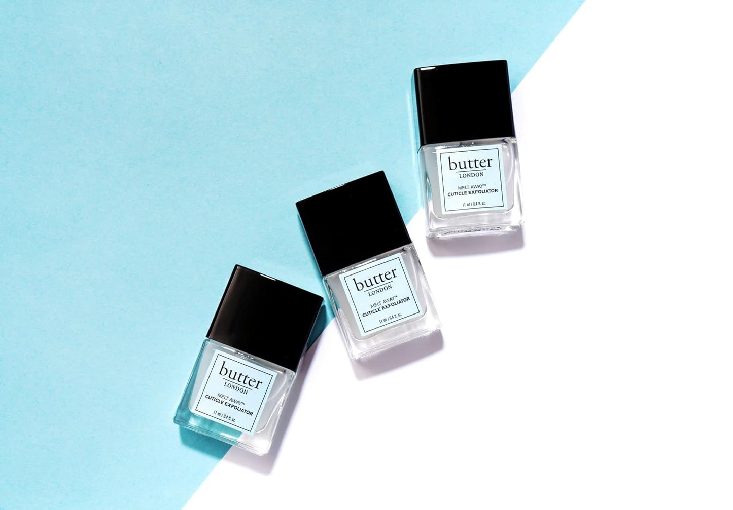 butter LONDON Cuticle Remover Liquid, Melt Away - Cuticle Softener Oil Exfoliator Gently Removes Dry & Overgrown Skin - Nail Care for Clean & Healthy-Looking Nails, Home Manicure & Pedicure