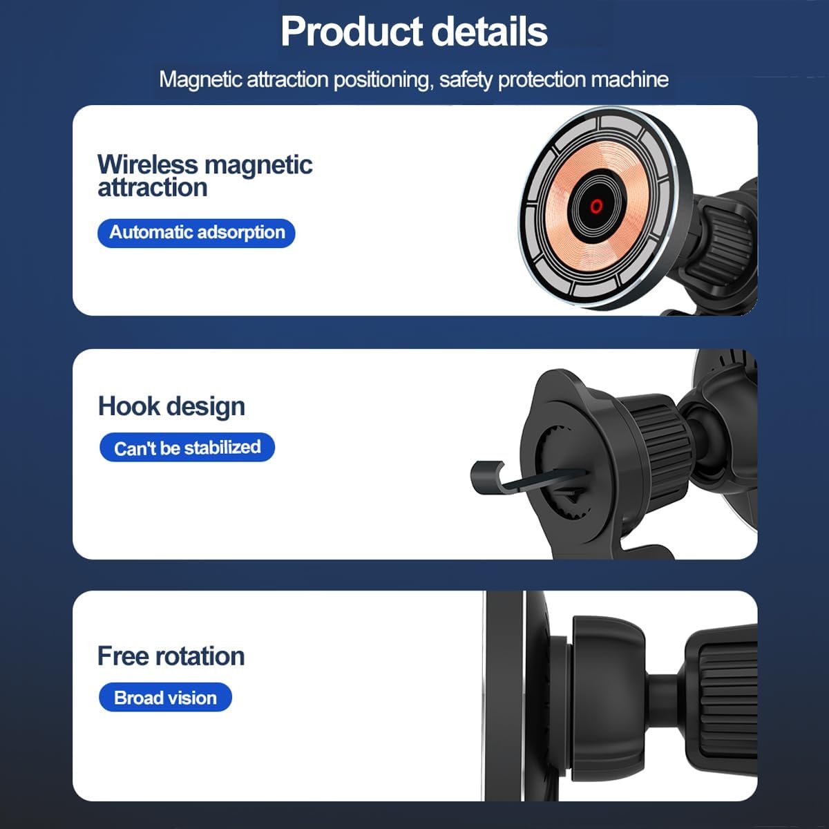 for MagSafe Car Mount Charger, 15W Fast Charging Magnetic Wireless Car Charger, Magnetic Phone Mount Holder for Magsafe Charger Car Phone Holder Vent Fits iPhone 15 14 13 12
