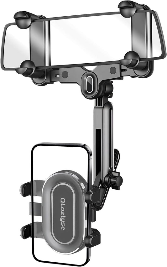 QLoztyse Car Rearview Mirror Holder Adjustable Multi-Function 360