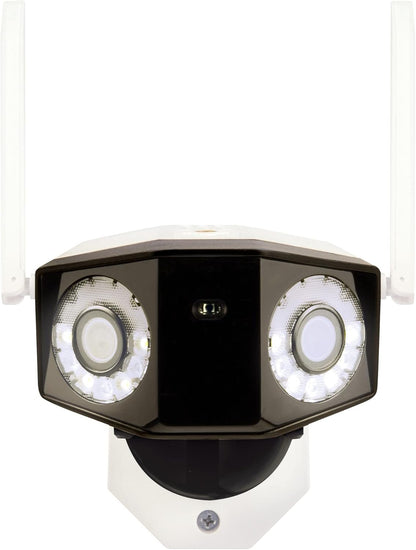 Uniden App Cam Solo Pano 100% Wirefree Smart 3K (6MP) Dual Lens Spotlight Security Camera with Solar Panel