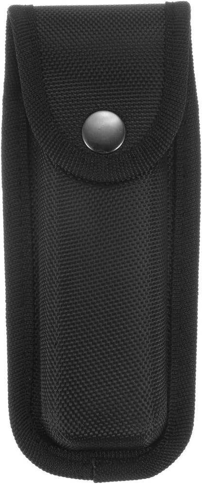 HARFINGTON Nylon Pocket Knife Sheath 6.5" x 2.8" Horizontal Vertical Carry Belt Loop Multi-Tool Pouch Folding Knife Belt Sheath with Snap Closure for Outdoor Daily Use, Black