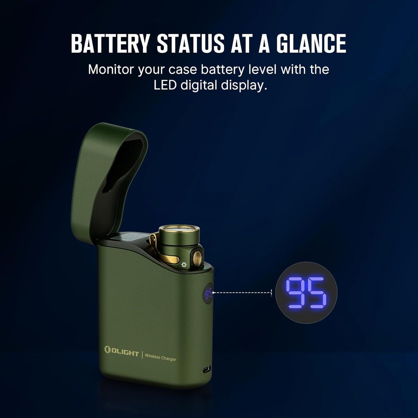 OLIGHT Baton4 Premium Edition Compact Handheld Torch Max 1300 Lumens with Charging Box Pocket-Size for Household and Mountaineering (OD Green)