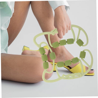 Toyvian Anello di Massaggio Muscolare Accessori Yoga per Donna tappetini per l'allenamento a casa Attrezzature per la burattatura Cinturino Elastico per Le Gambe Tappeto Yoga Spesso Verde