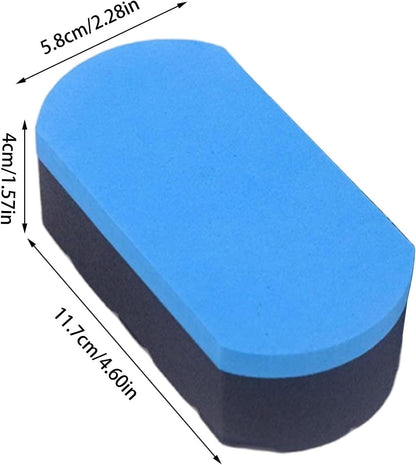 Car Cleaning Sponge, Wheel Sponge Brush, Tire Cleaner Tool 4.61x2.28x1.57 Inches, Non-Scratch Outside, Ergonomic Grip, Ideal for Auto Detailing, Garage, Outdoor Use