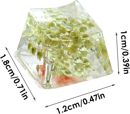 Resin Keyboard Keycaps, Gypsophila Translucent Shine-Through R4 Keycap Set, Game Keyboard Upgrade, Enhanced Typing Experience For Mechanical Keyboards, Durable Custom Keycaps