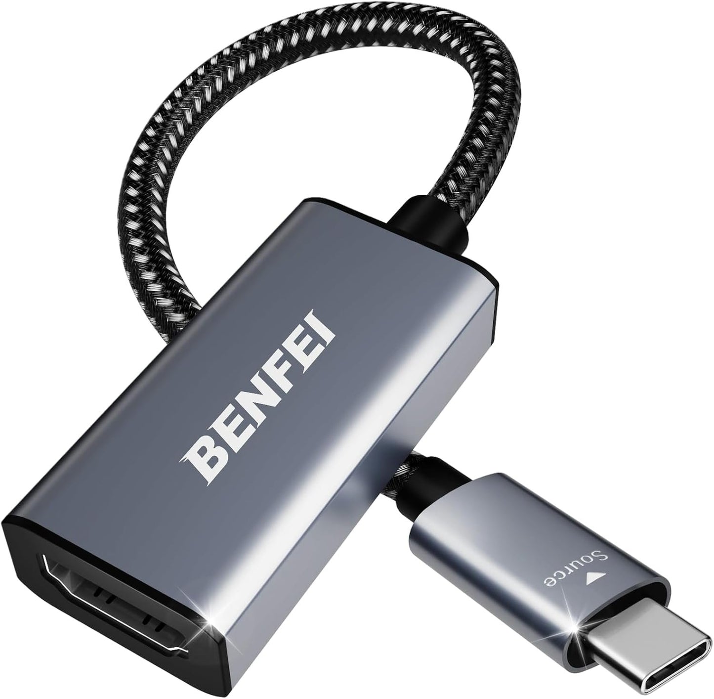 BENFEI USB C to HDMI Adapter, USB Type-C to HDMI Adapter [Thunderbolt 3/4 Compatible] with iPhone 15 Pro/Max, MacBook Pro/Air 2023, iPad Pro, iMac, S23, XPS 17, Surface Book 3 and More