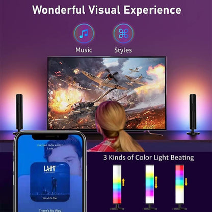 Syslux Smart LED Light Bar, RGB Smart LED Lamp with 21 Dynamic Modes and Music Sync Modes, TV LED Backlight, Mood Lighting, Ambient Lighting for Gaming, Movies, PC, TV, Room Decoration