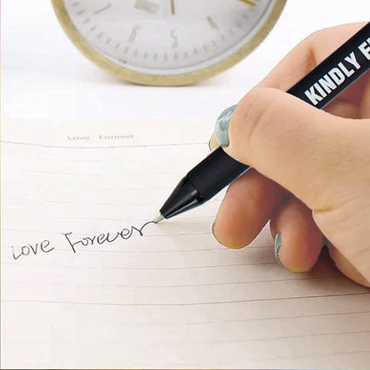 11PCS Funny Pens, Describing Mentality Daily Pen Set, Retractable Pure Color Pastel Gel Ballpoint Pens, 0.5mm Fine Point Ink Pens for Office School Writing Journaling Taking Notes