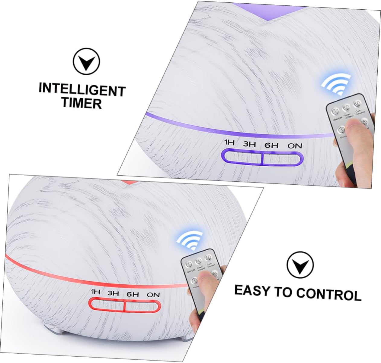 ABOOFAN LED Aromatherapy Humidifier Oil Diffuser with Soothing Colors Ultrasonic Humidifier for Home Office Bedroom Safe Auto Shut Off Intelligent Timer