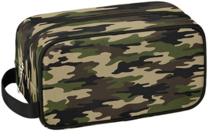 Camouflage Green Hanging Toiletry Bag,Travel Hygiene Kits for Boys Mens,Waterproof Makeup Carry-on Bags,Cosmetic Bag,TSA Approved Shave Dopp Kit for Toiletries Shower Bathroom Accessories Gifts,