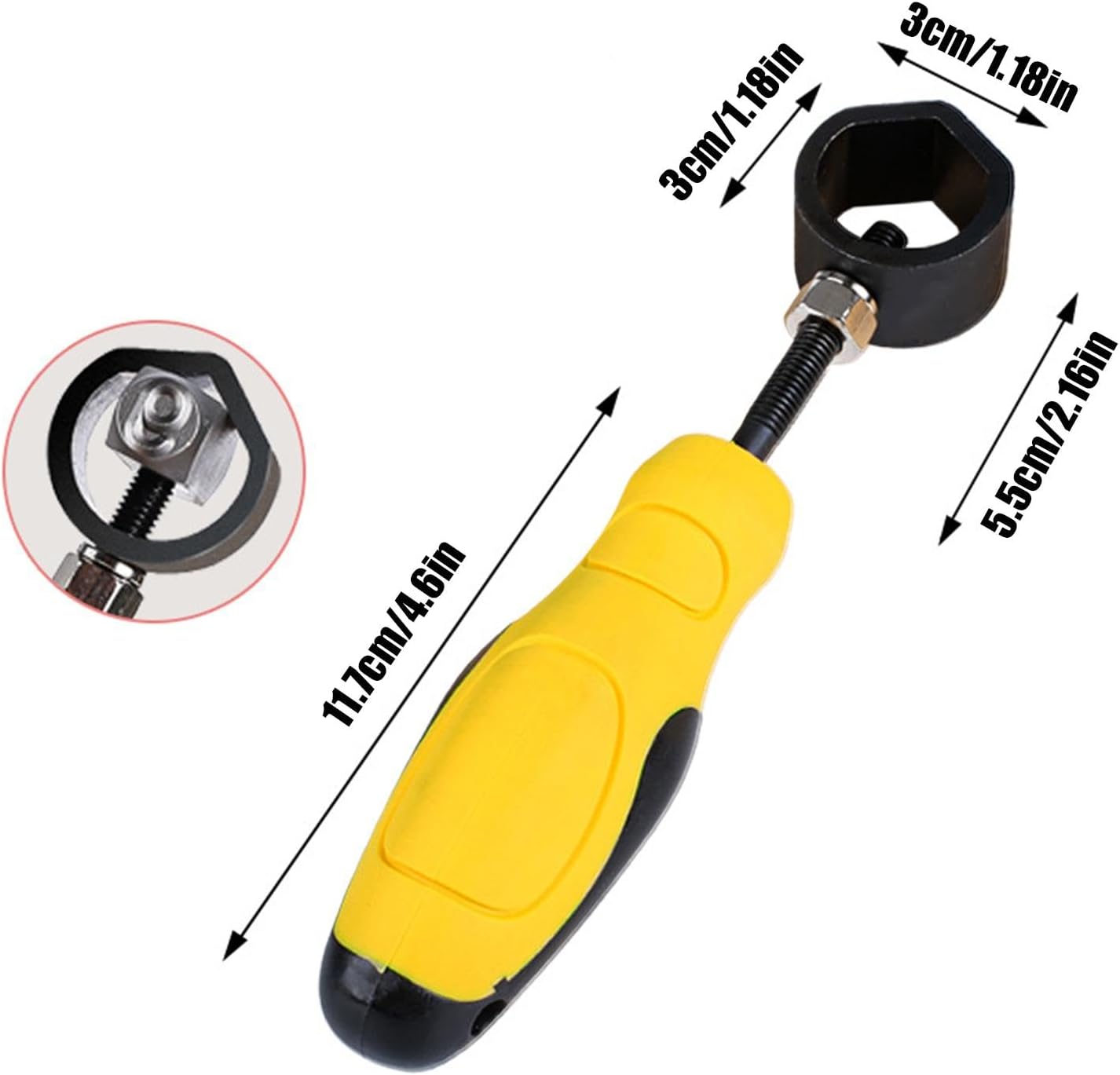 Metal Stamping Tools, Steel Stamp Holder with Safety Grip, Leather Puncher with Yellow Rubber Handle, 11.8cm/3cm, Secure Marking Punch for Precision Engraving