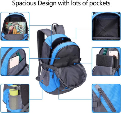 Bseash Small 20L Outdoor Hiking Backpack, Lightweight Waterproof Travel Daypack for Kids Girls Boys Cycling Camping