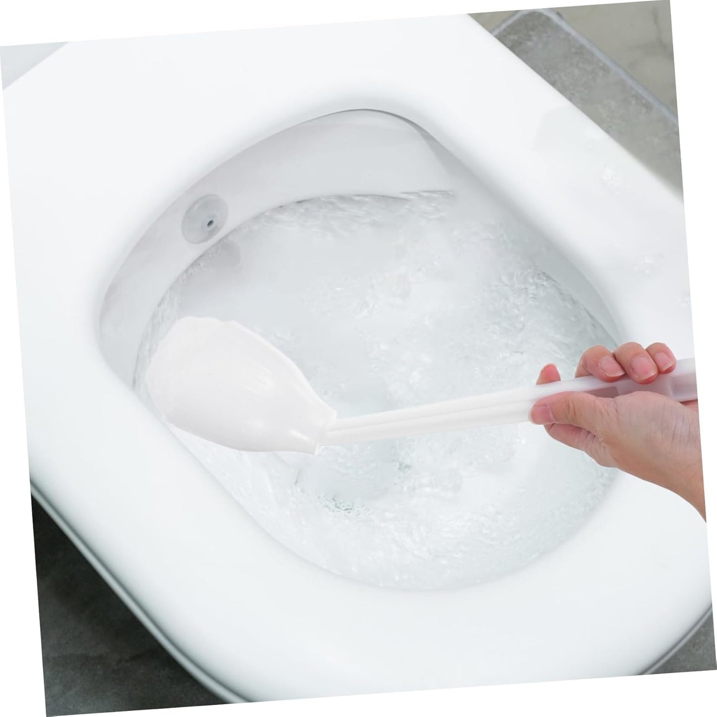 IMIKEYA Toilet Bowl Brush with Long Ergonomic Handle Soft Swab Mop for Easy Cleaning for All Toilet Types