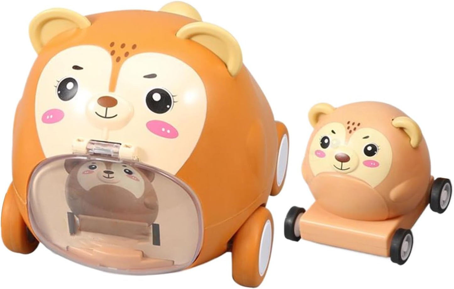 Generico Friction Powered Toys, Baby Animal Racing Car, 5.71 Inches Adorable Animal, Press and Go Toddler Vehicle for Sensory Play, Party Activities, 1-2 Years Old, Birthday Gift